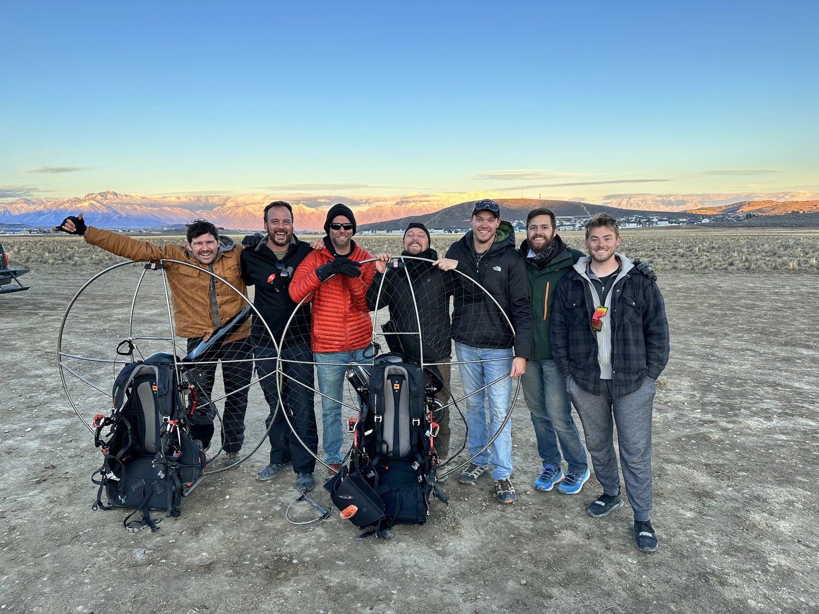 Eric with the paramotor crew